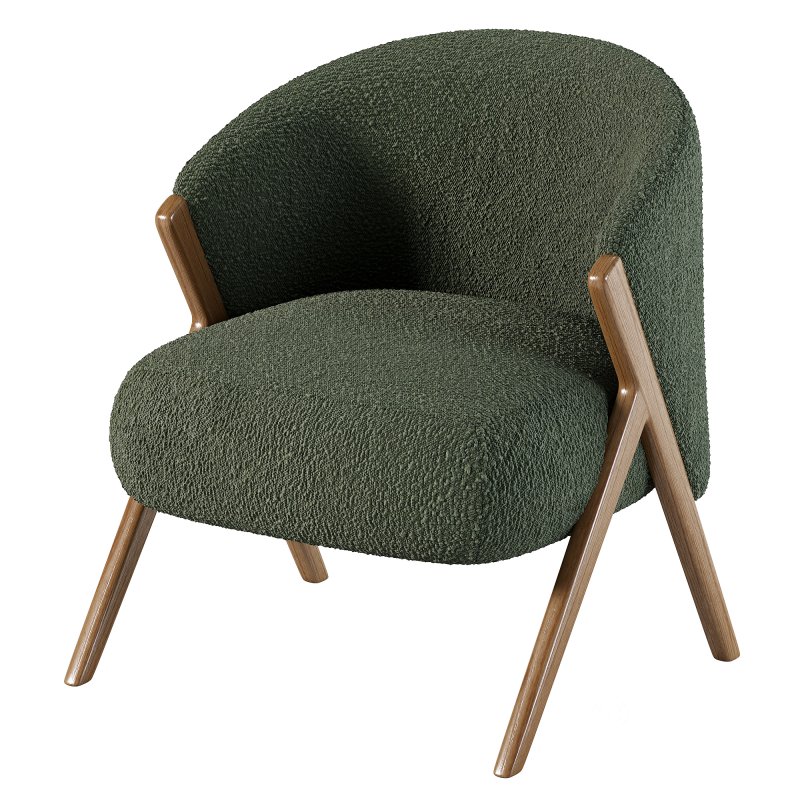 UPHOLSTERED BOUCLE ARMCHAIR Image 4