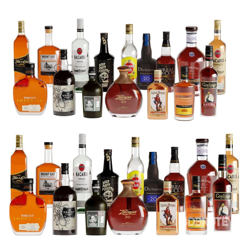 Bottles -40 Bottles:Gins,Rum,Congac Image 4