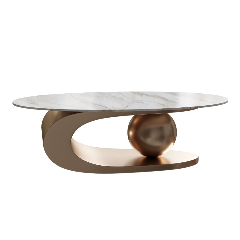 Stainless steel table made of gold Image 3