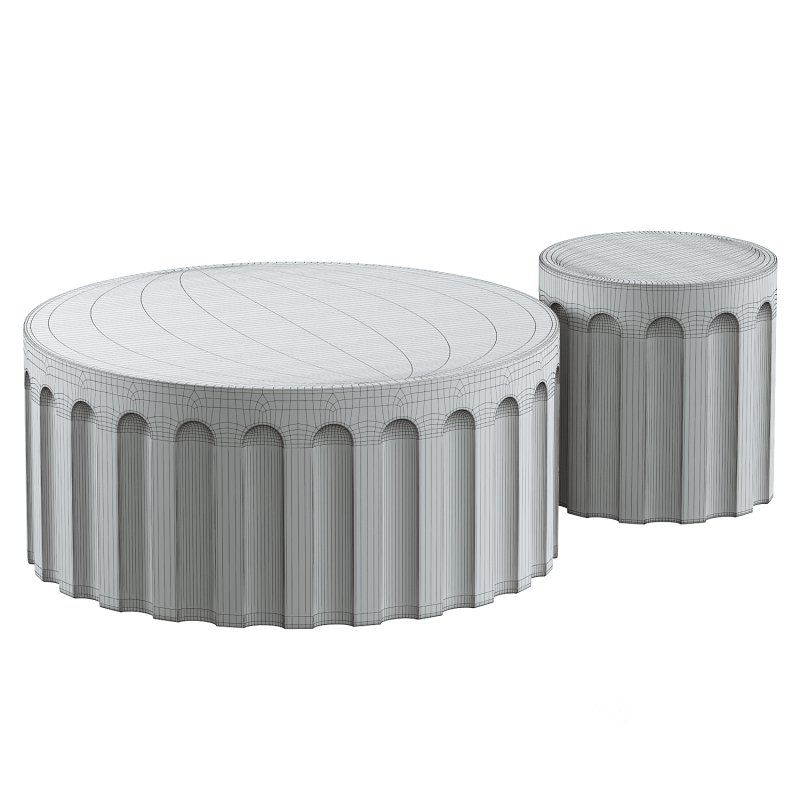 Partlow Concrete Outdoor Coffee Table Image 4