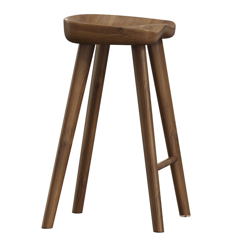 Bethan 65cm Wooden Bar stool Image 4
