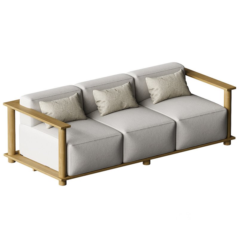 Pinet 84 Teak Outdoor Sofa Image 3