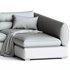Blanche Parma Three-seater sofa with pouf - Thumbnail 4