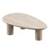 Travertine Top Oval Coffee Table - Thumbnail 3