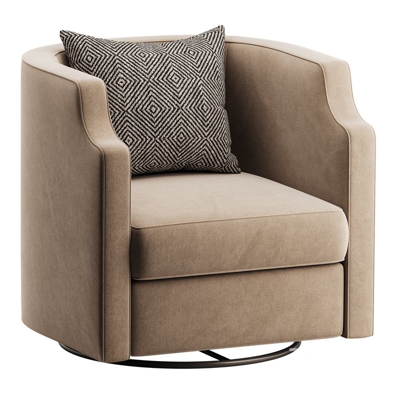 Infinity Swivel Barrel Chair Blue Image 13