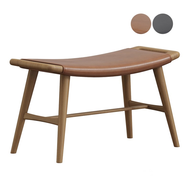 Hans Wegner AP30 Oak leather Piano Stool c1950s Image 4
