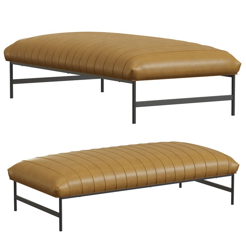 Antwerp Leather Bench Image 3