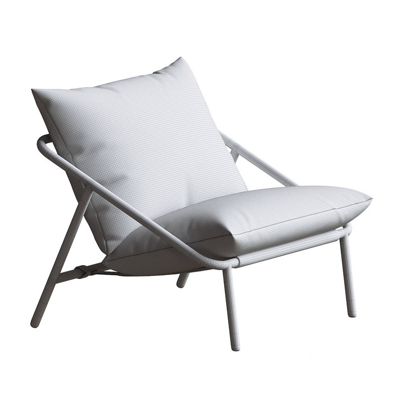 Ayatt Modern Metal Frame Sling Accent Armchair Image 5
