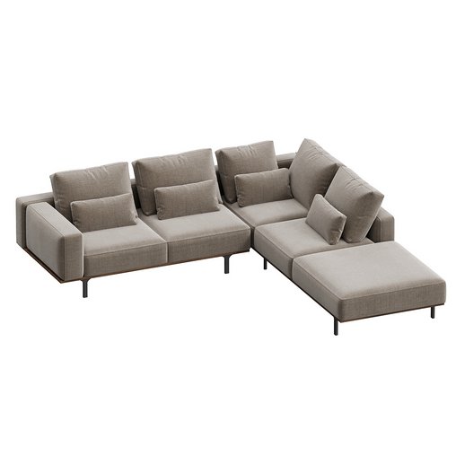 Bross Italian Sectional Sofa by Franco Ferri