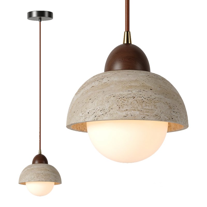 Natural Marble Pendant Light Image 3