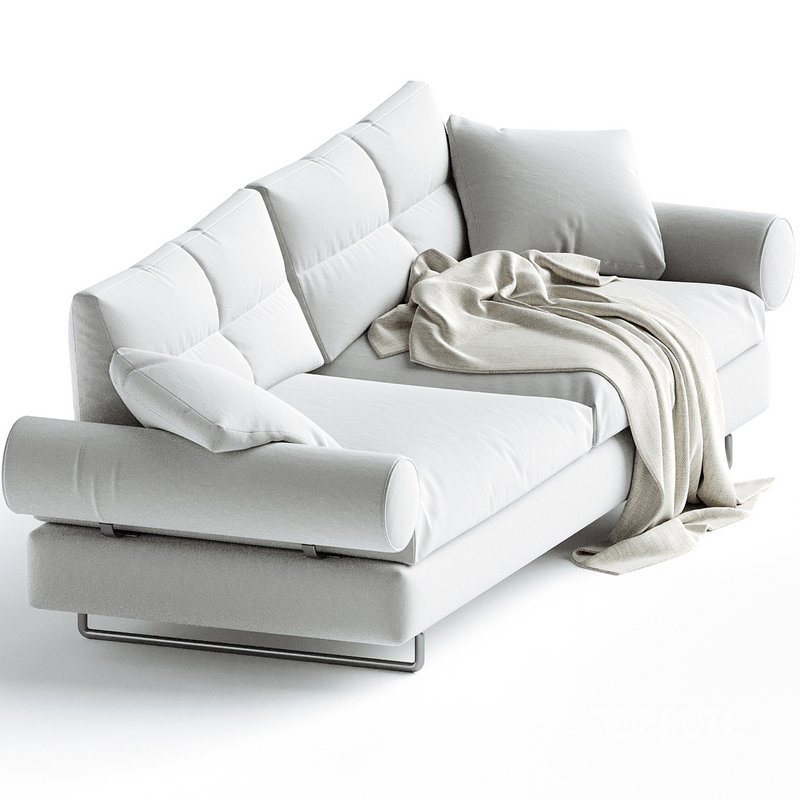 Limes New Sofa in Avant Apres Upholstery and Armrest with Roll by Sergio Bicego Image 3