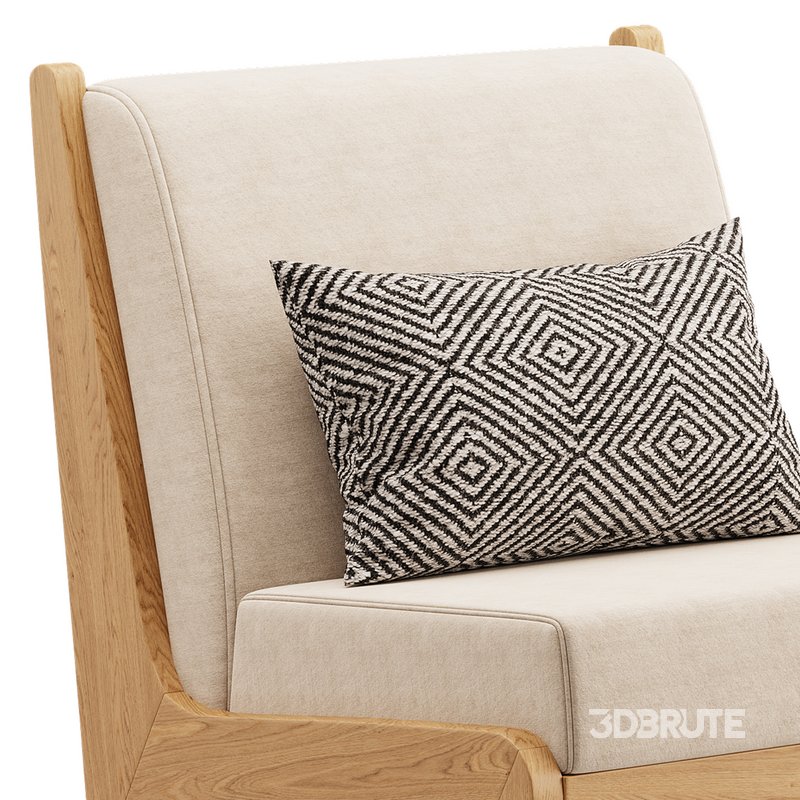 Art Deco White Foam Side Chair Image 13