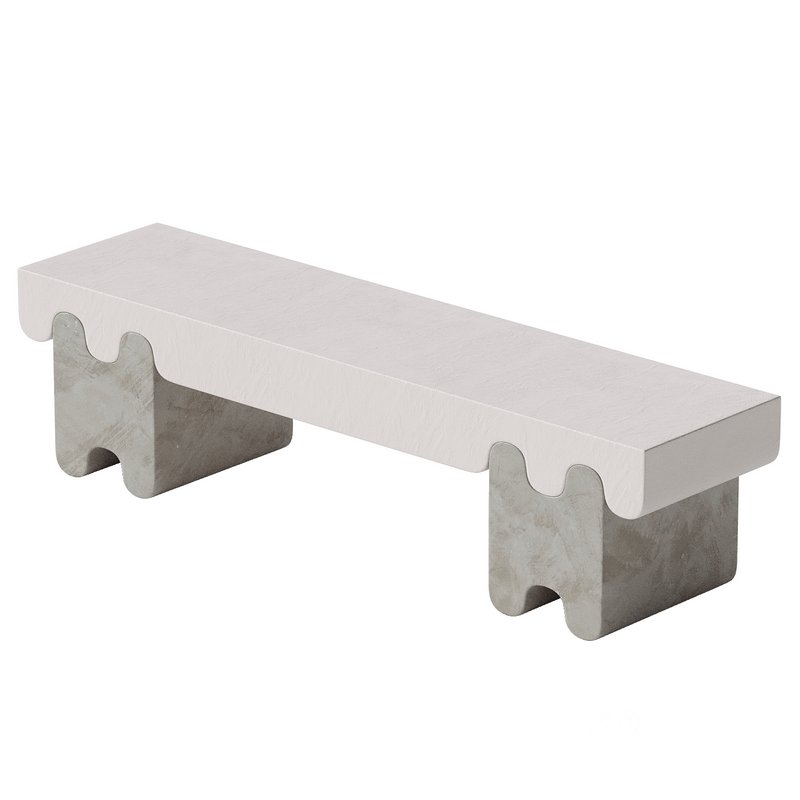 Ossicle Leather Bench Image 3