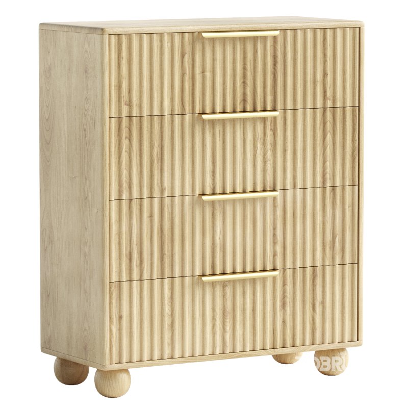 Camila 4 Drawer Wood Chest Image 3