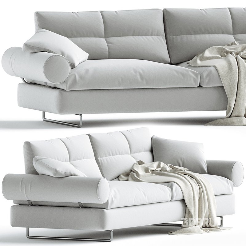 Limes New Sofa in Avant Apres Upholstery and Armrest with Roll by Sergio Bicego Image 1