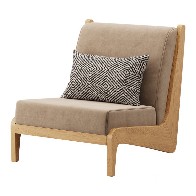 Art Deco White Foam Side Chair Image 9