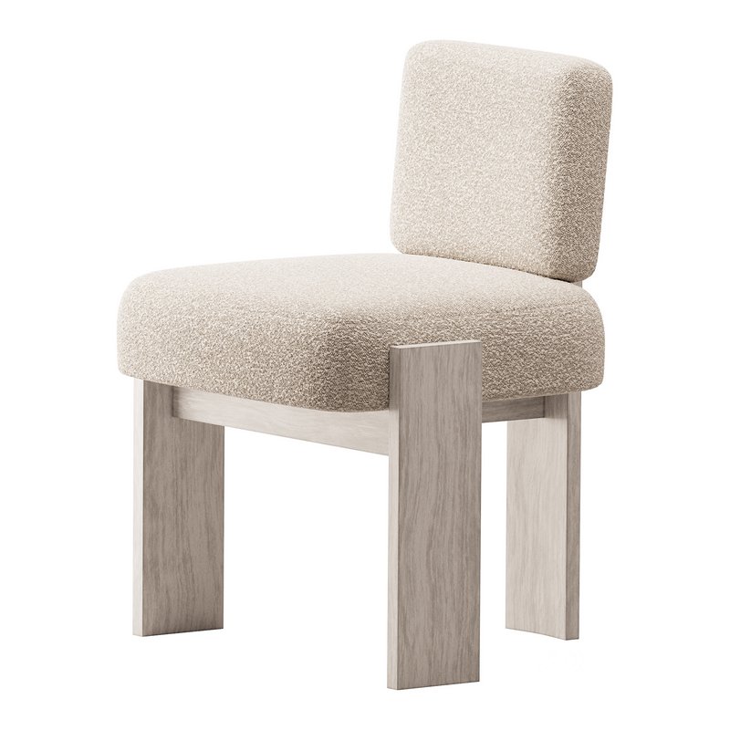 C Back Armless Chair Image 12