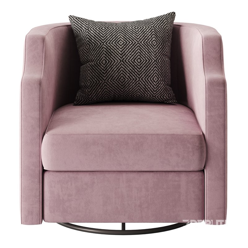 Infinity Swivel Barrel Chair Blue Image 8