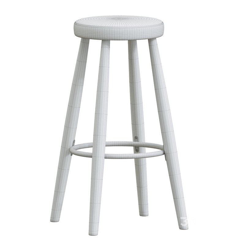 Mid Century Modern Bar Stool CH 56 by Hans Wegner Image 4