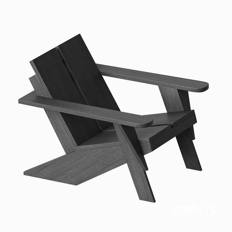 Paso Natural Teak Wood Outdoor Adirondack Chair Image 3