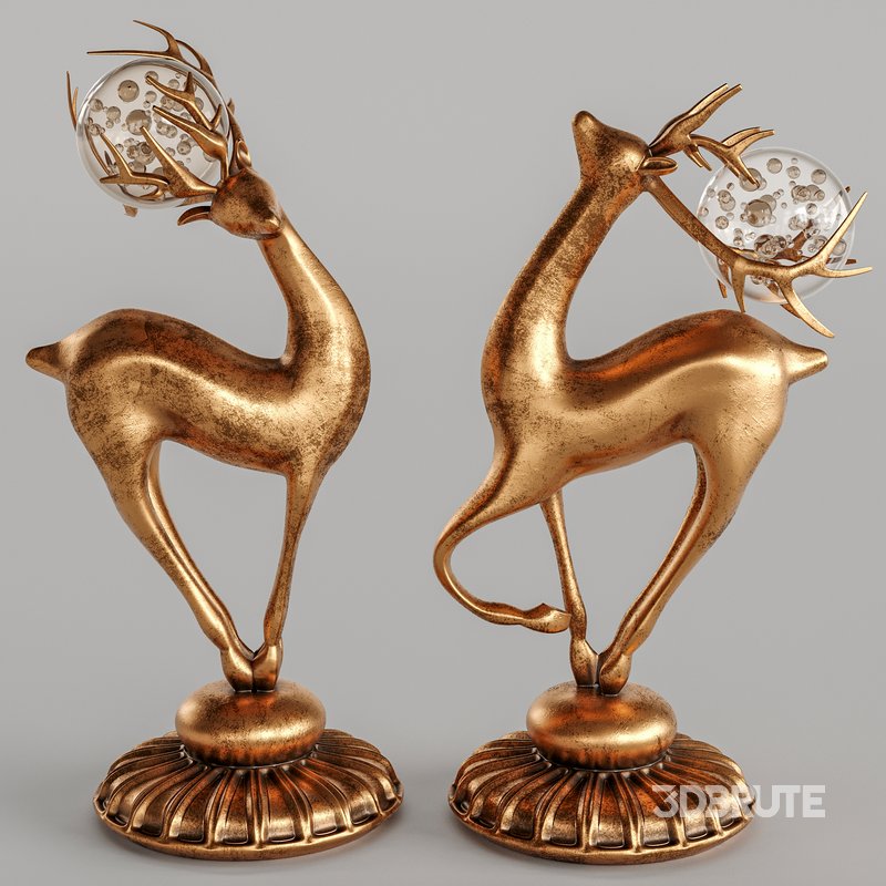 Nordic style crystal ball deer Image 3