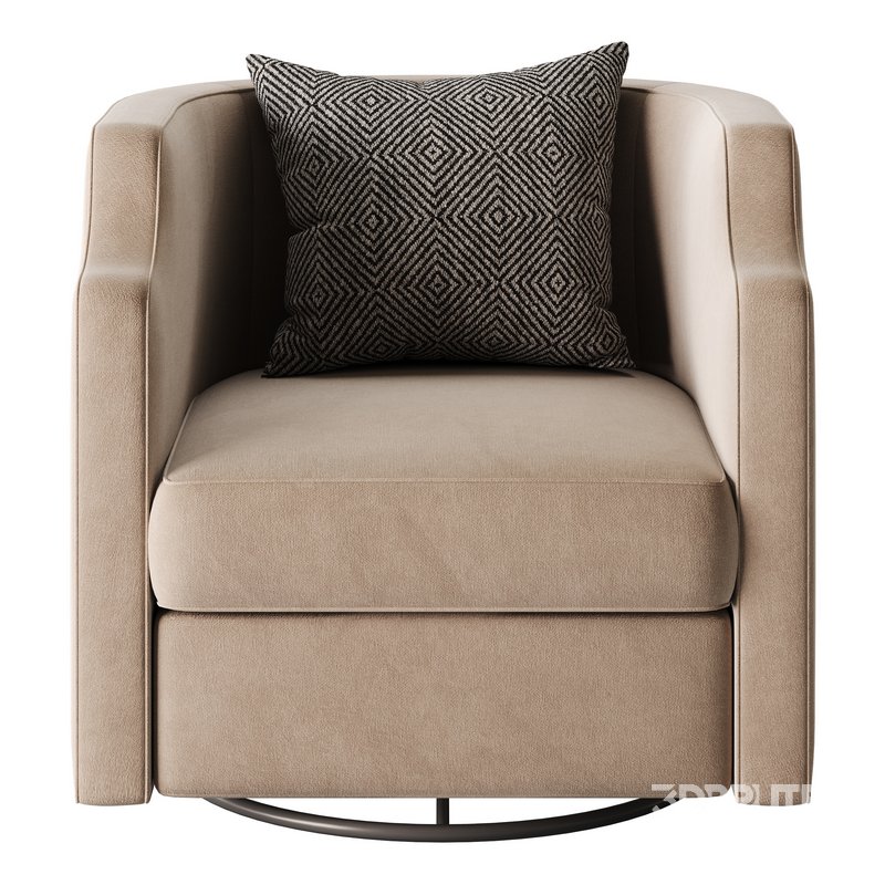 Infinity Swivel Barrel Chair Blue Image 7