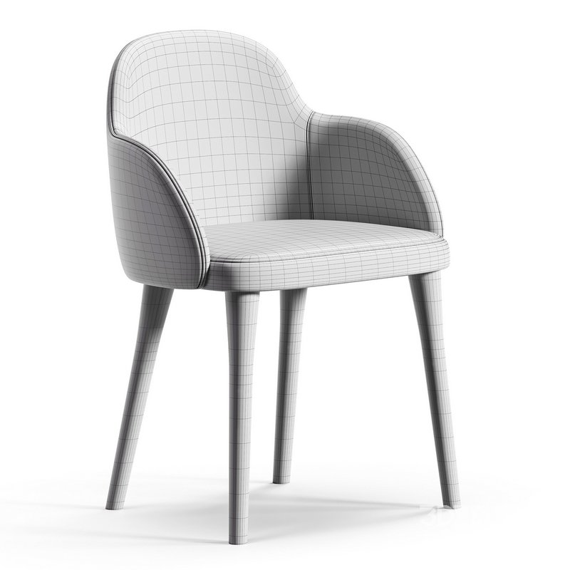 GIULIA GREY VELVET DINING ARMCHAIR Image 3