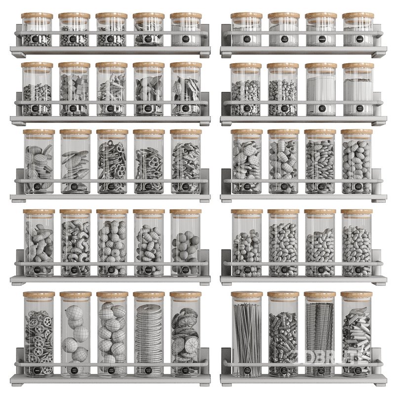 Glass Bamboo Jars Image 4