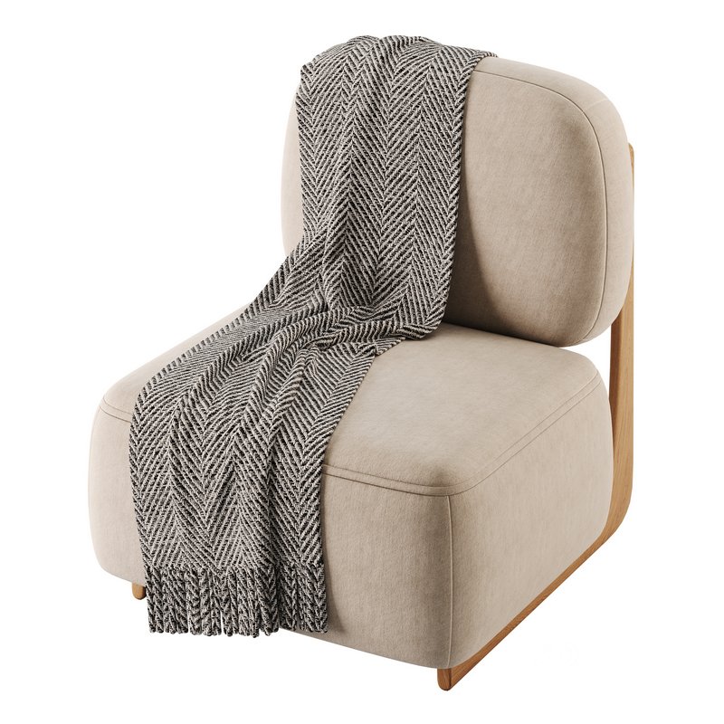 Modern Simple Style Cherry Wood Side Chair Image 3