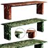 Rectangular Rojo Levanto marble table By B&B Italia - Thumbnail 1