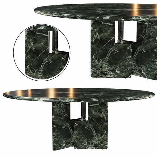 Nico Round dining tableby minotti