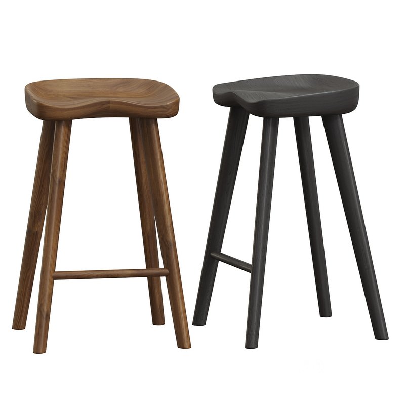 Bethan 65cm Wooden Bar stool Image 3