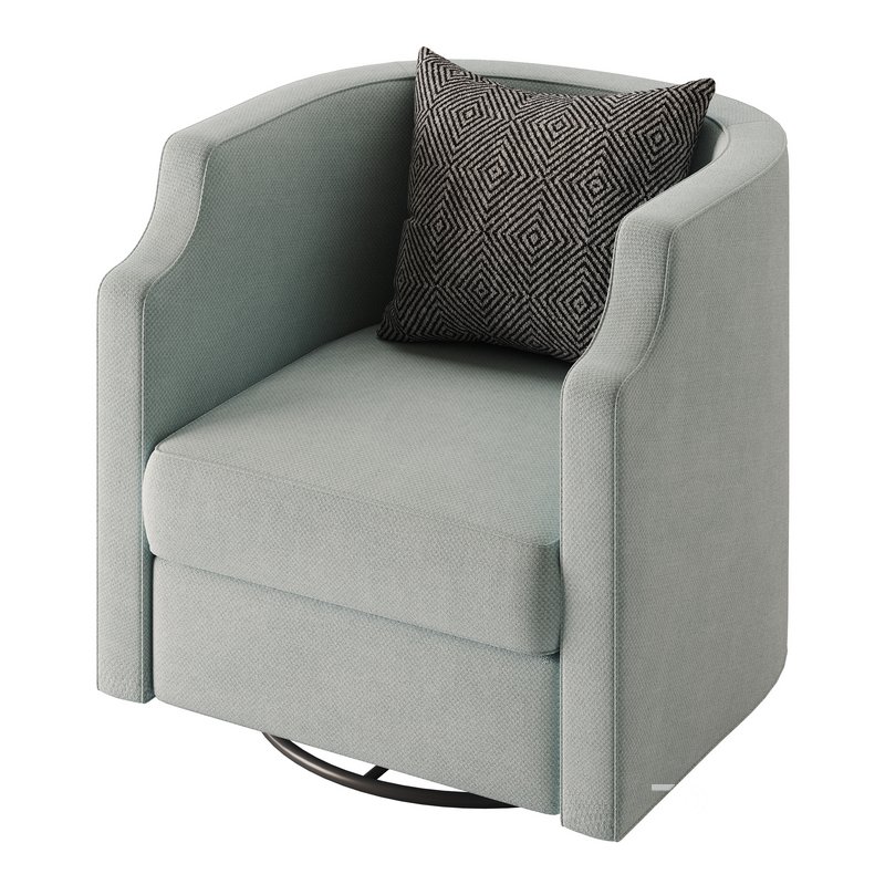 Infinity Swivel Barrel Chair Blue Image 5