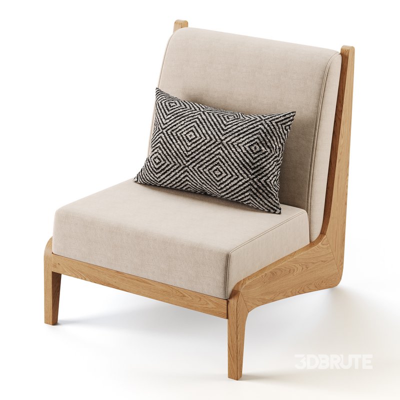 Art Deco White Foam Side Chair Image 3