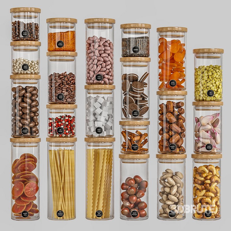 Glass Bamboo Jars Image 2