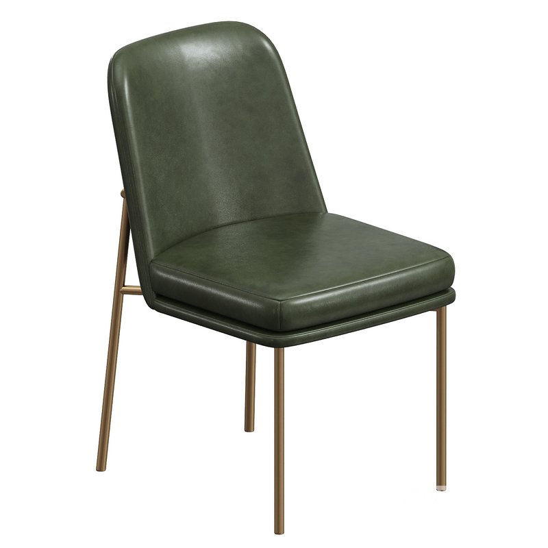 Jack Metal Frame Leather Dining Chair WestElm Image 2