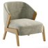 Bronx Frame Fine Chenille Moss Green Turner Wooden Accent Chair - Thumbnail 4