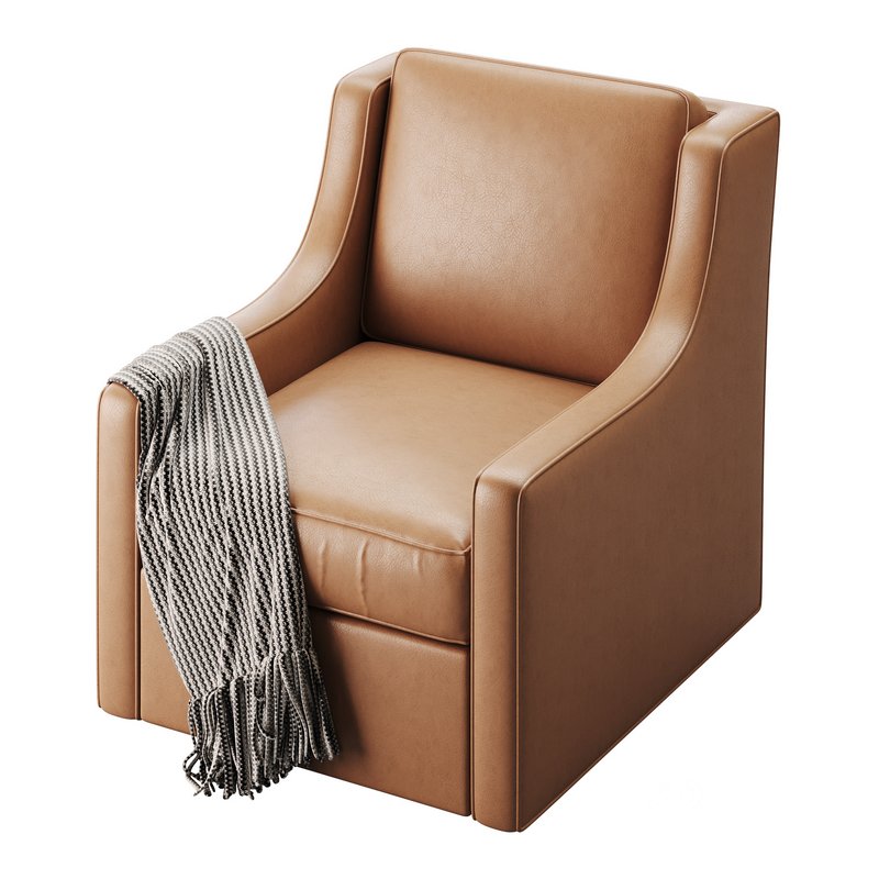 Patterned Swivel Lounge Chair Image 5
