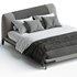 ADESSO bed in light blue genuine leather and metal base By Legame Italia - Thumbnail 2