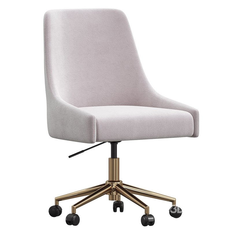 Karina Swivel and Adjustable Velvet Office Chair Image 1