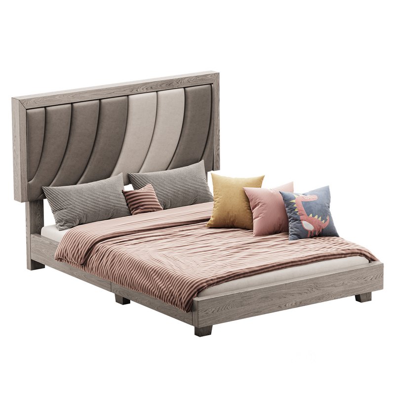 Boyd Sleep Bree Upholstered Faux Leather Platform Bed Image 2