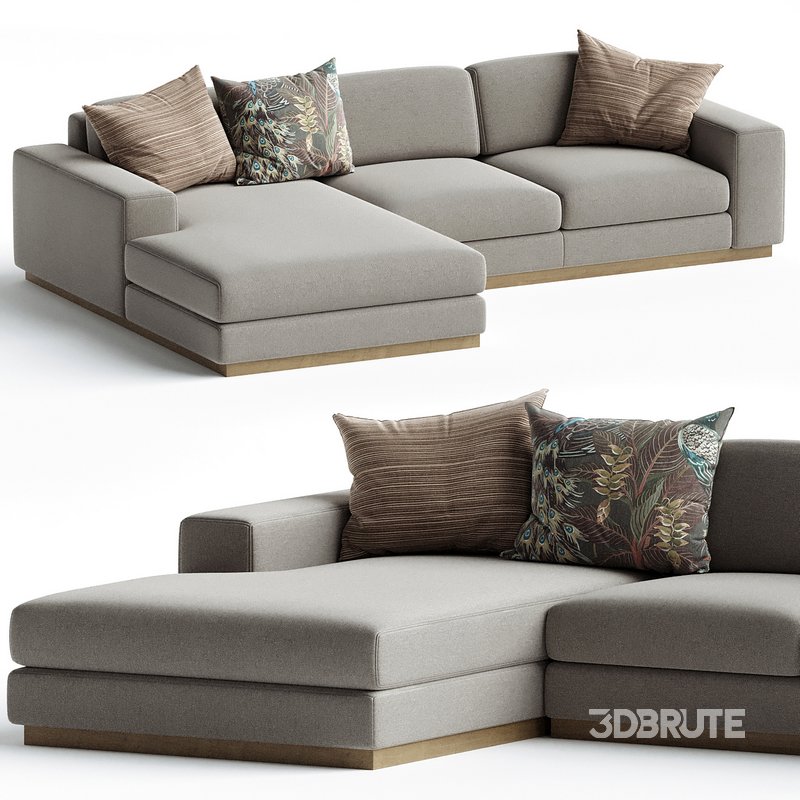 Sepia Chaise longue sofa Image 2