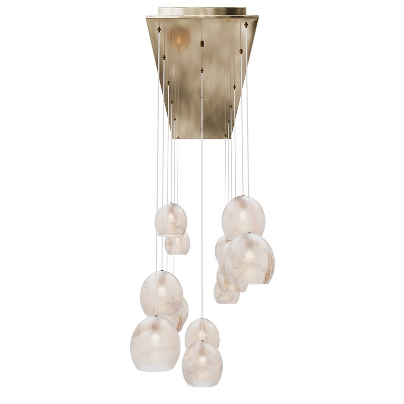 Lazio 15-Light Linear Multi-Drop Pendant Currey Company Image 3