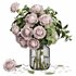 Peony Elegance in Glass - Thumbnail 1