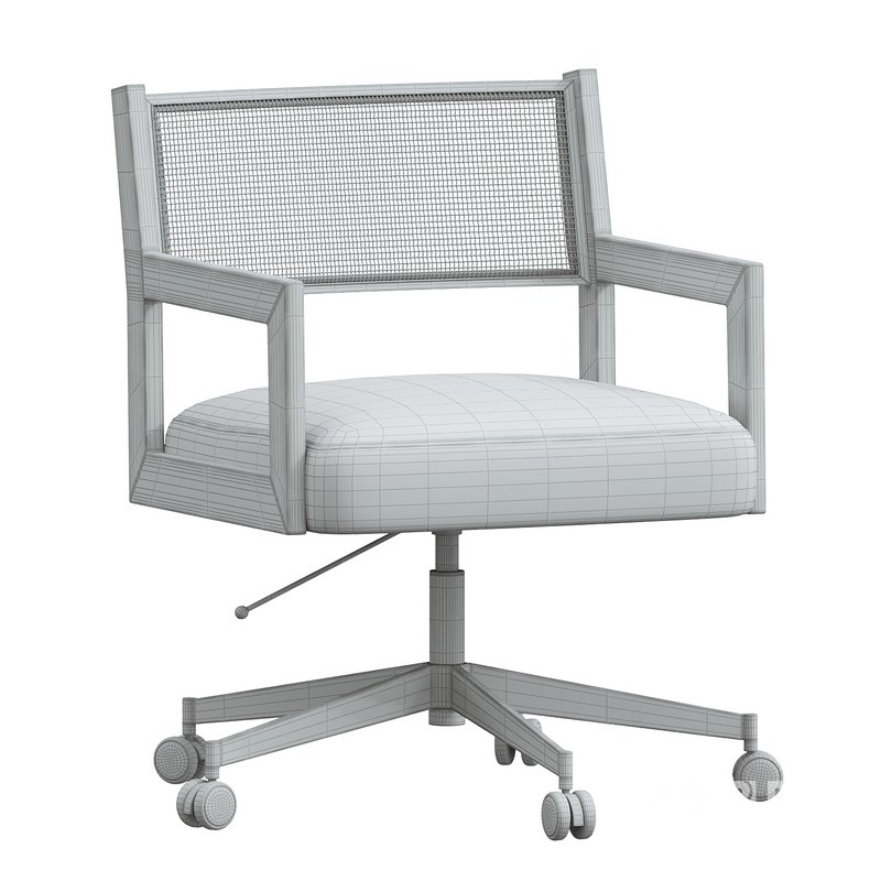 Lakeport Upholstered Swivel Desk Chair Image 4