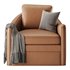 Wide Seat Lounge Swivel Arm Chair - Thumbnail 6