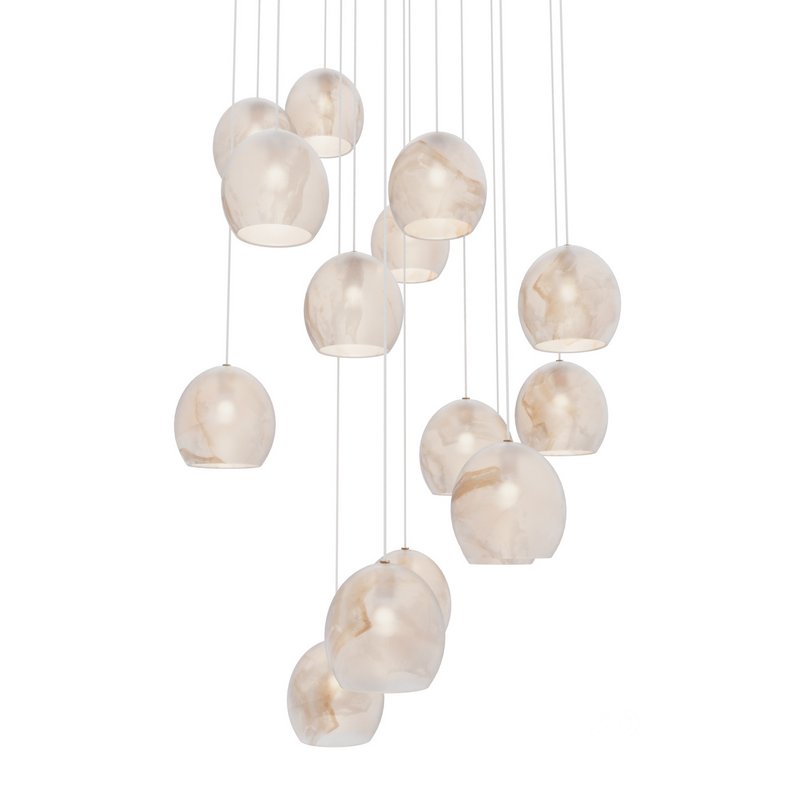 Lazio 15-Light Round Multi-Drop Pendant Currey Company Image 4
