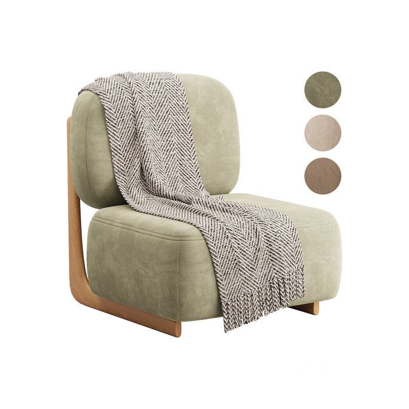 Modern Simple Style Cherry Wood Side Chair Image 1