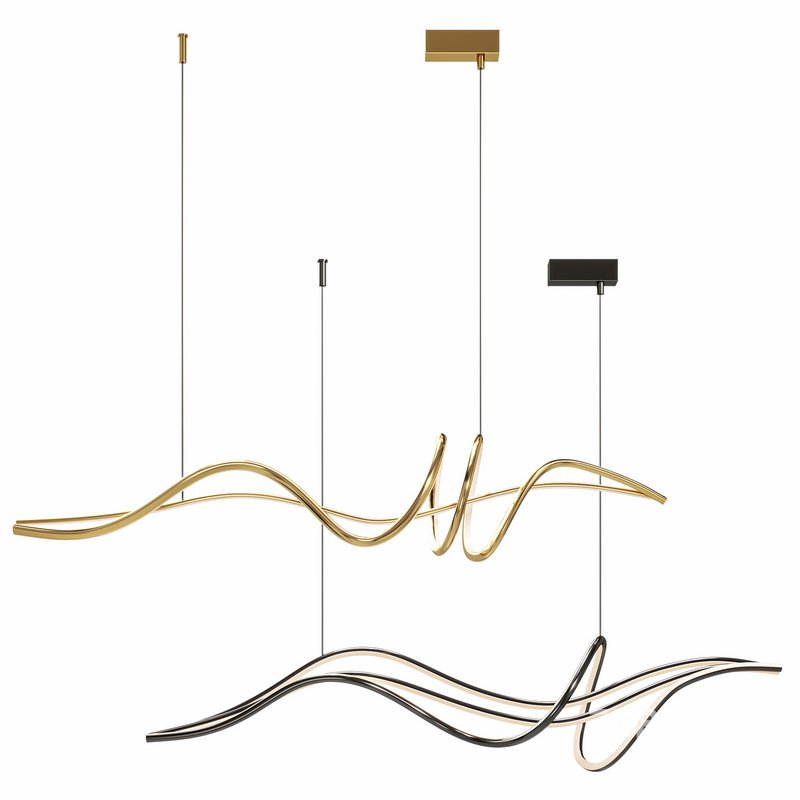 Geometric Pendant LED Lines Image 4