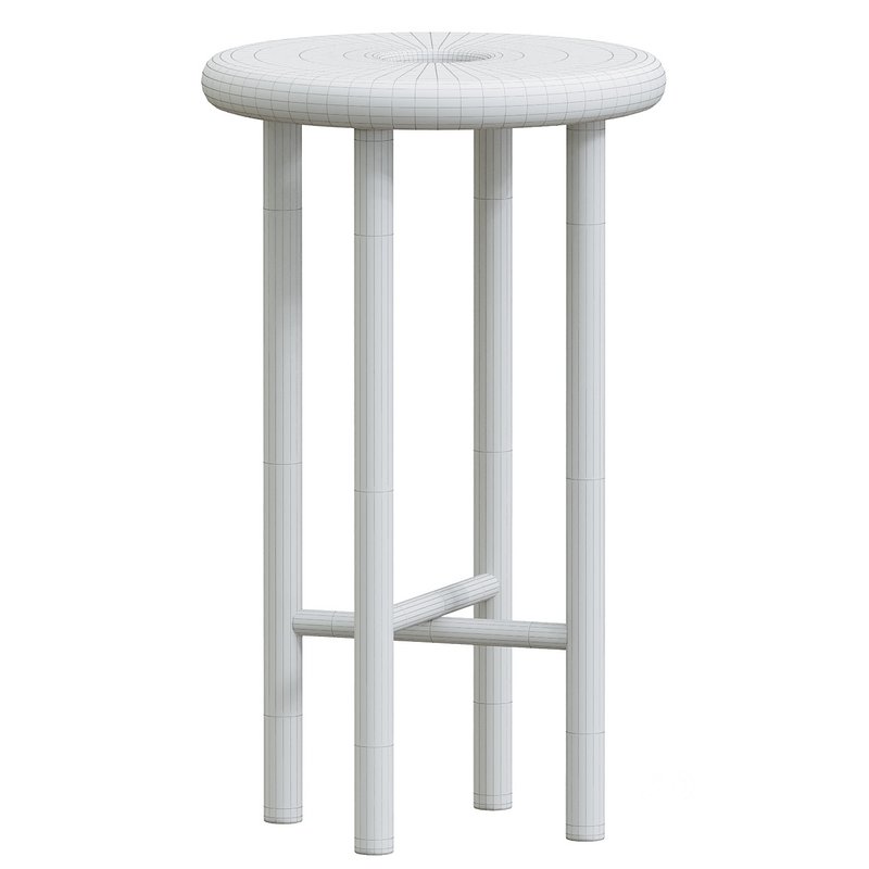 Custom Walnut Wood Round Bar Stool Image 4